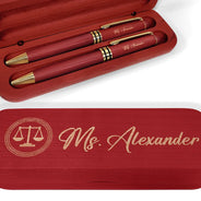 Nurse,Firefighter,Gift For Yourself,Happy - Job Title Nurse Lawyer Firefighter - Personalized Wooden Pen Set