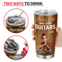 Gift For Women,Gift For Men,Gift For Yourself,Happy,Guitar - Just A Boy Who Loves Guitars - Personalized Tumbler