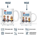 Gift For Father,Dad - Children,Happy - Just A Dad And His Girl 3D Cartoon - Personalized Mug