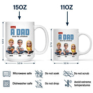 Gift For Father,Dad - Children,Happy - Just A Dad And His Girl 3D Cartoon - Personalized Mug