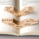 Gift For Yourself,Gift For Women,Gift For Men,Reading,Happy -  Just A Girl Man Who Loves Books - Personalized Thumb Page Holder