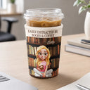 Christmas,Cozy,Reading,Gift For Yourself,Vector - Just A Girl Who Loves Books - Personalized Iced Coffee Sleeve