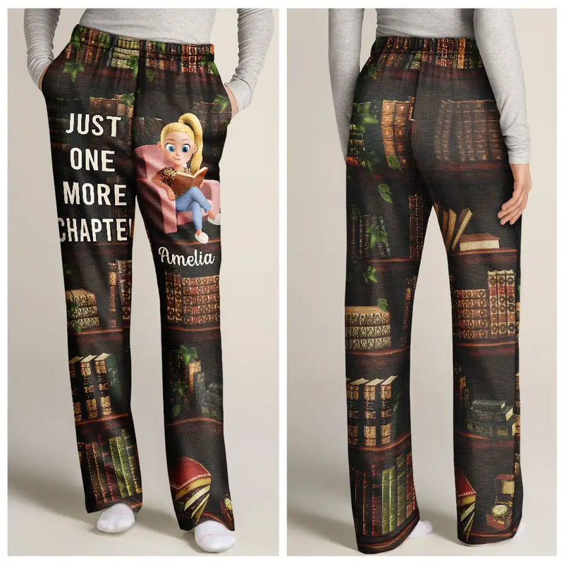 Reading,Happy,Gift For Yourself,Gift For Women,Gift For Daughter - Just A Girl Who Loves Books 3D Effect - Personalized Pajama Pants