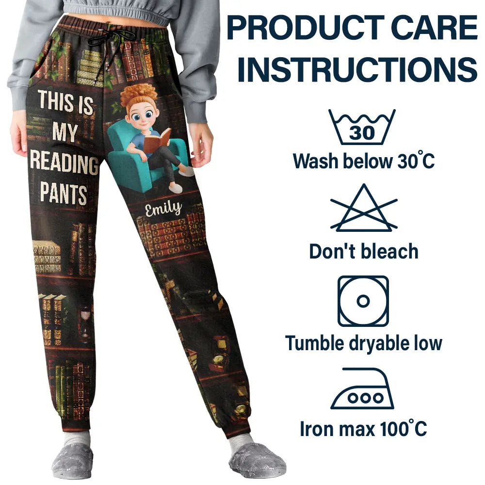 Reading,Happy,Gift For Yourself,Gift For Women,Gift For Daughter - Just A Girl Who Loves Books 3D Effect - Personalized Pajama Pants