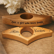 Reading,Gift For Women,Gift For Men,Gift For Yourself,Top Market,Happy - Just A Girl Who Loves Books Birth Flower - Personalized Book Page Holder