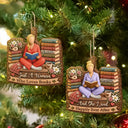 Confident,Christmas,Reading,Gift For Yourself,Gift For Women,Vector - Just A Girl Who Loves Books One More Chapter Bookish Gifts For Book Lovers - Personalized Custom Shaped Wooden Ornament