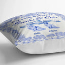 Reading,Cat Mom,Cat Lovers,Dog Lovers,Happy - Just A Girl Who Loves Books & Pets Toile De Jouy Pattern - Personalized Pillow