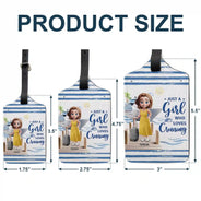 Travel,Cruising,Gift For Yourself,Gift For Women,Happy - Just A Girl Who Loves Cruising - Personalized Luggage Tag