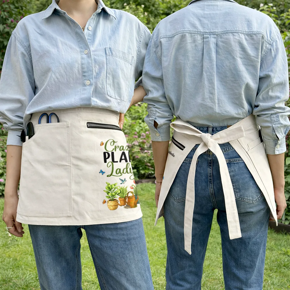 Gift For Women,Gift For Men,Happy,Gardening,Gift For Yourself,Gift For Mother,Gift For Father,Vector - Just A Girl Who Loves Gardening - Personalized Gardening Apron