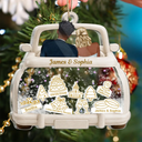 Christmas,Married Couple,Romantic,Gift For Couples,Icon - Just Married Wedding Couple - Personalized 3-Layered Acrylic Shaker Ornament