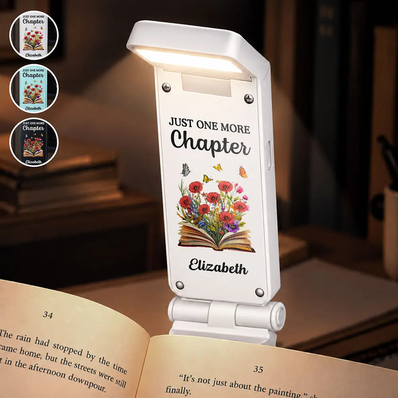 Confident,Christmas,Reading,Gift For Yourself,Icon - Just One More Chapter Bookish Gifts For Book Lovers - Personalized Book Light Clip