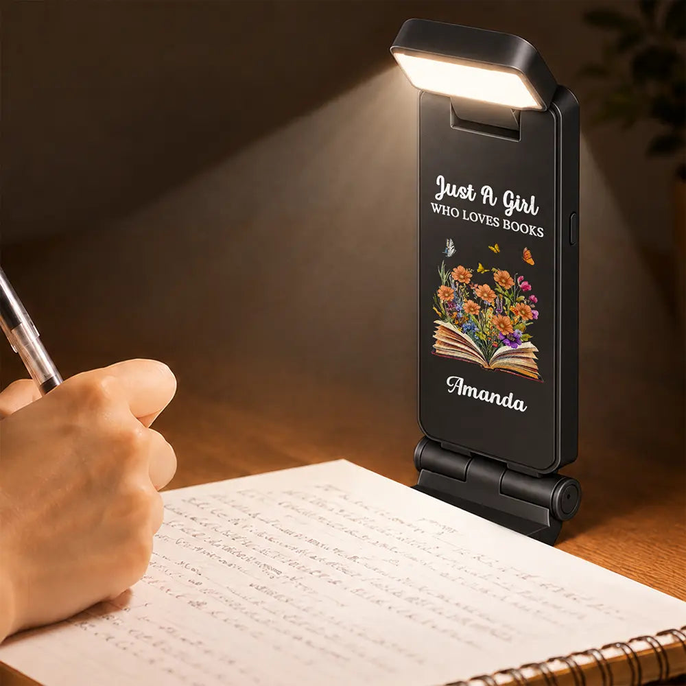Confident,Christmas,Reading,Gift For Yourself,Icon - Just One More Chapter Bookish Gifts For Book Lovers - Personalized Book Light Clip