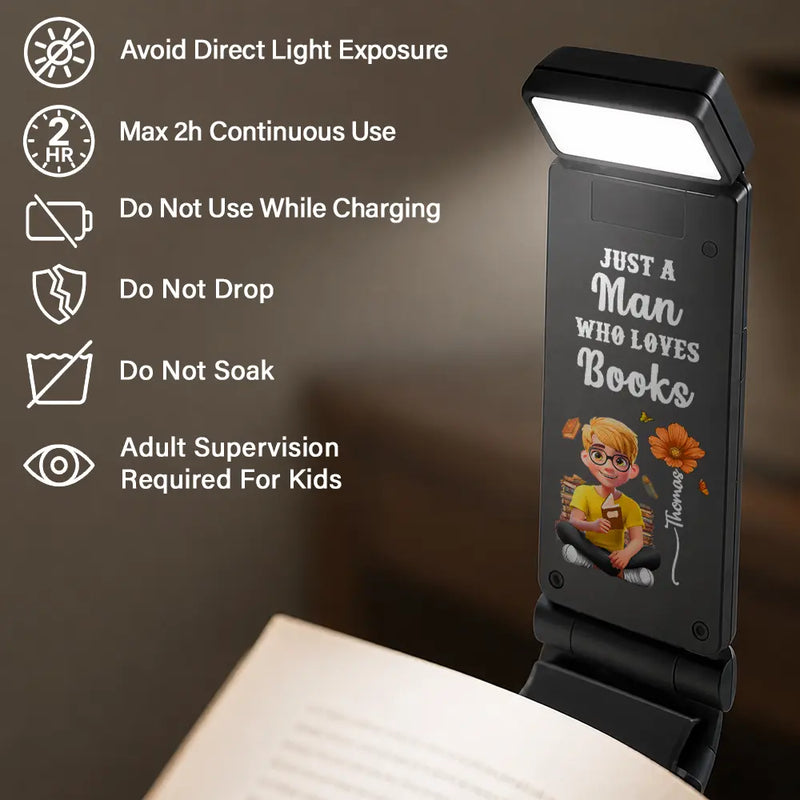 Confident,Christmas,Reading,Gift For Yourself,Vector - Just A Girl Who Loves Books Bookish Gifts For Book Lovers - Personalized Book Light Clip