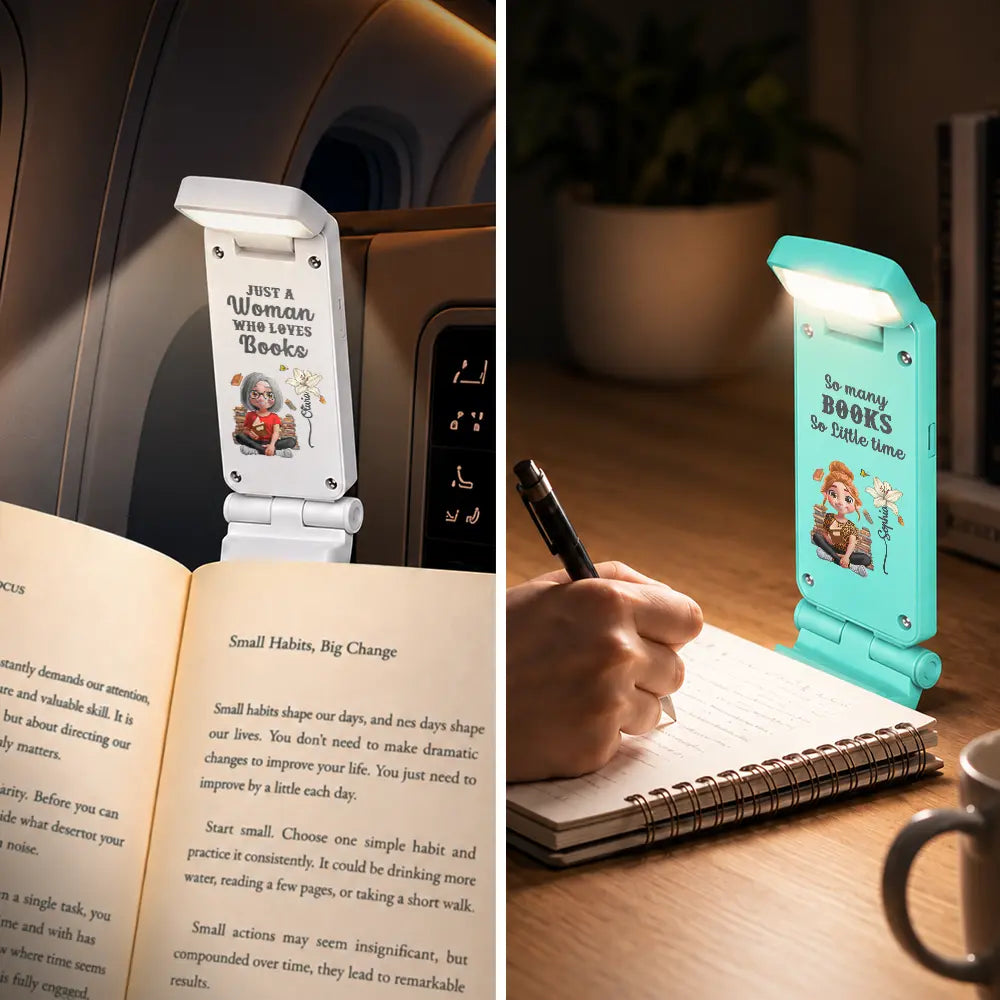 Confident,Christmas,Reading,Gift For Yourself,Vector - Just A Girl Who Loves Books Bookish Gifts For Book Lovers - Personalized Book Light Clip