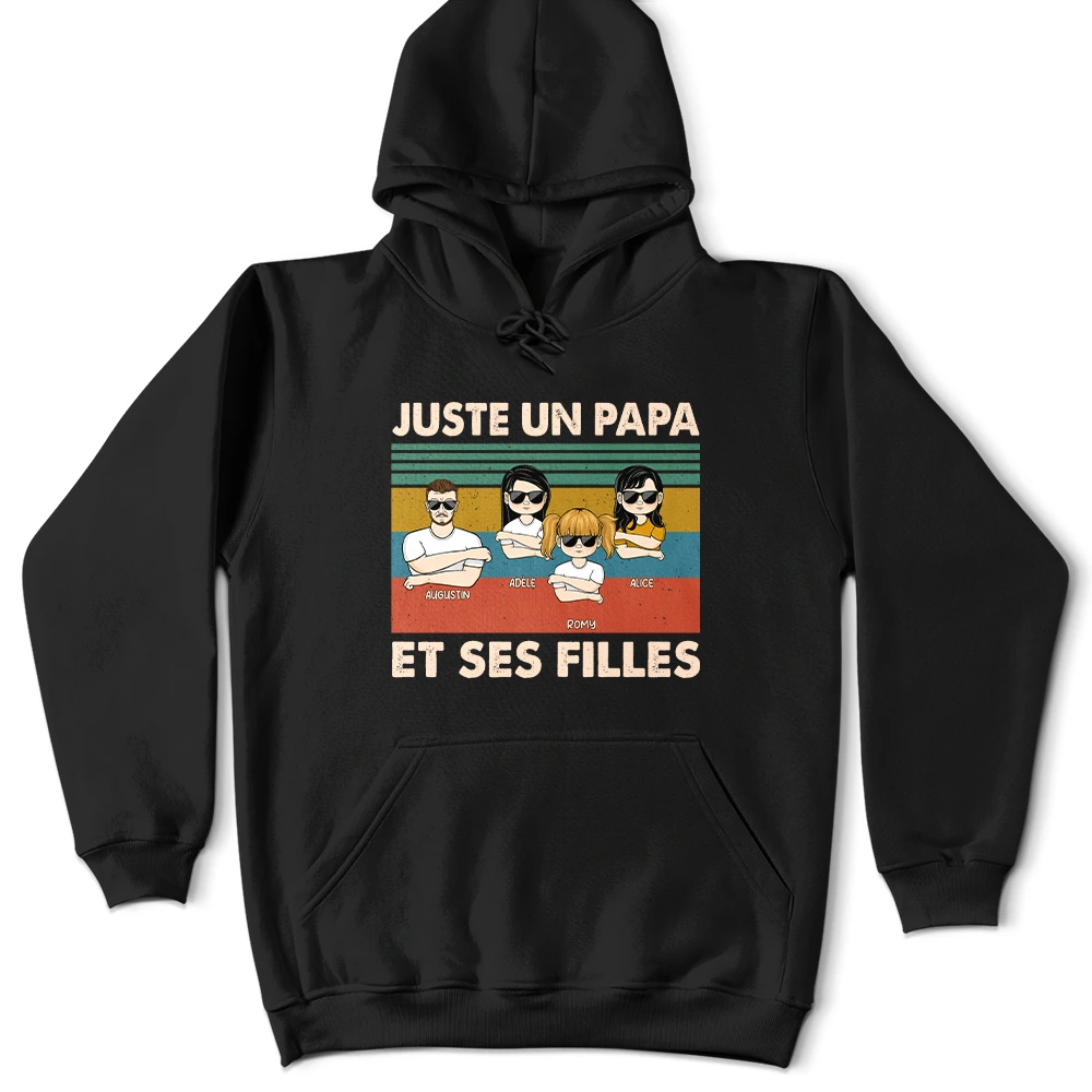 Gift For Husband,Parents,Gift For Yourself,Gift For Men,Gift For Father,Dad - Daughters (Adult),Dad - Daughters (Young),Dad - Sons,Dad - Children,Happy,French,Non-Eng,Vector,Proud - Juste Un Papa Et Sa Fille - T-Shirt Personnalisé