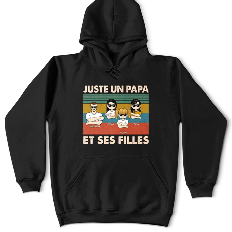 Gift For Husband,Parents,Gift For Yourself,Gift For Men,Gift For Father,Dad - Daughters (Adult),Dad - Daughters (Young),Dad - Sons,Dad - Children,Happy,French,Non-Eng,Vector,Proud - Juste Un Papa Et Sa Fille - T-Shirt Personnalisé