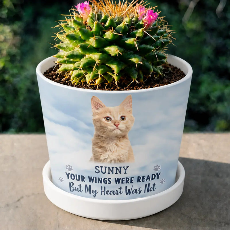 Sentimental, Custom Photo, Pet Lovers, Memorial, Upload Full Photo - Custom Photo I Will Carry You With Me - Personalized Plant Pot