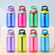 Adorable,Art Design,Back To School,Gift For Kids,Photo - Watercolor - Remove BG - Custom Photo Realistic Watercolor Art Cute Kid With Funny Letter - Personalized Kids Water Bottle With Straw