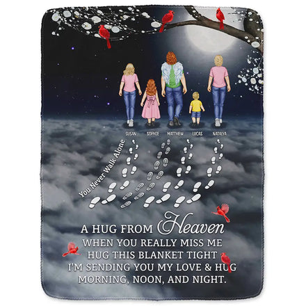 You Never Walk Alone Sending You My Love - Personalized Fleece Blanket, Sherpa Blanket