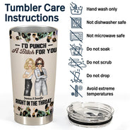 Gift For Bestie,Funny - Bestie Fashion Punch Right In The Throat - Personalized Tumbler