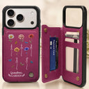 Gift For Grandma,Gift For Mother,Love,Gift For Women - Birth Flower Grandma's Garden - Personalized Leather Flip Wallet Phone Case