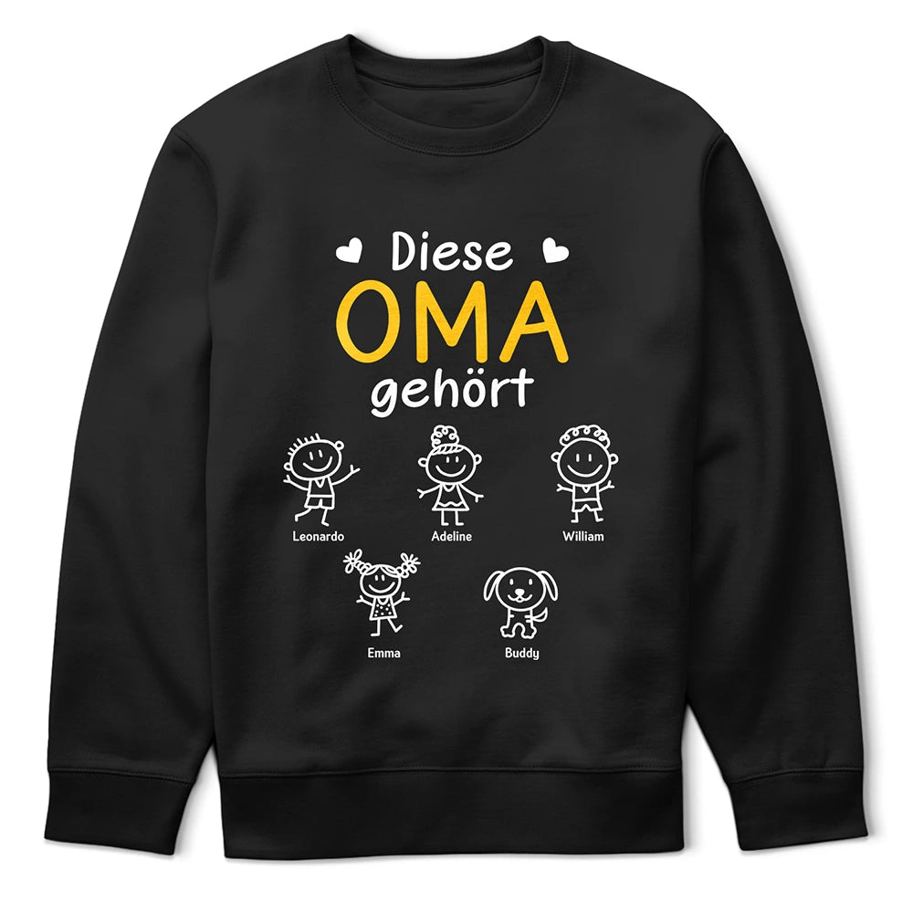 Gift For Women,Gift For Men,Parents,Gift For Mother,Gift For Grandpa,Gift For Father,Gift For Grandma,Gift For Grandparents,Love,German - Dieser Großvater Diese Großmutter Dieser Vater Diese Mutter Gehört - Personalisiertes T Shirt