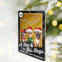 Pet Lovers,Pet Mom,Pet Dad,Dog Lovers,Dog Mom,Dog Dad,Happy,Christmas,Top Market - A Girl & Her Dogs Unbreakable Bond Toy Box - Personalized Custom Shaped Acrylic Ornament