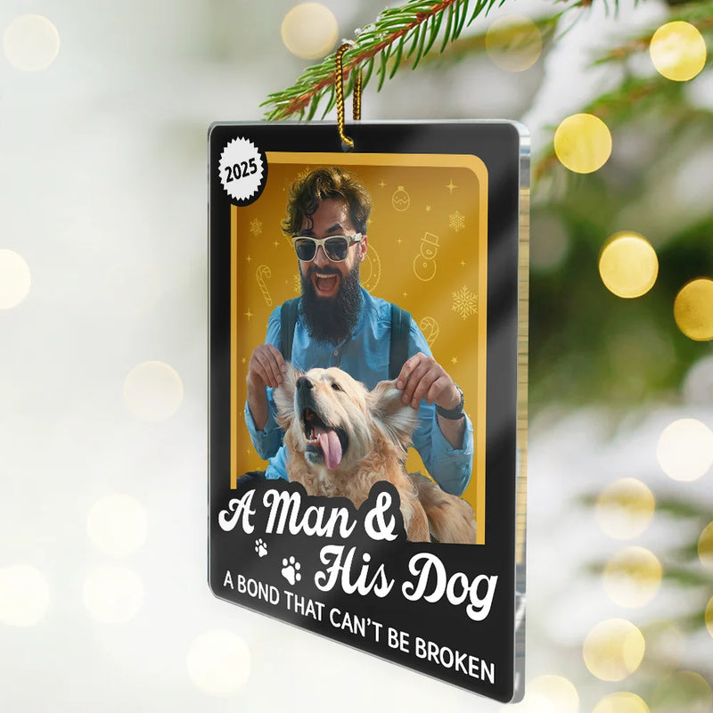 Pet Lovers,Pet Mom,Pet Dad,Dog Lovers,Dog Mom,Dog Dad,Happy,Christmas,Top Market - Custom Photo A Girl & Her Dogs Unbreakable Bond Toy Box - Personalized Custom Shaped Acrylic Ornament