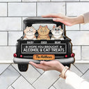 Pet Lovers,Pet Couple,Happy - Hope You Brought Alcohol & Dog Treats Truck - Personalized Custom Shaped Wood Sign