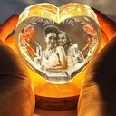Gift For Couples,Old Couples,Gift For Husband,Gift For Wife,LGBT,Love,Married ,Engaged,Wedding,Wedding Anniversary - Custom Photo The Date We Became Mr & Mrs Wedding Couple - Personalized Crystal Heart Shaped Lamp