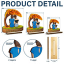 The Love Between Mother & Daughter - Personalized Custom Shaped 2-Layered Wooden Plaque