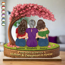 Gift For Mother,Mom,Daughters (Adult),Happy - The Love Between Mother & Daughter - Personalized Custom Shaped 2-Layered Wooden Plaque