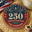 Independence Day,America 250th,Family,Gift For Yourself,Happy - Born To Stand Free 250th Anniversary US Independence Day - Personalized Ceramic Coaster