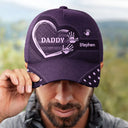 Independence Day,Gift For Father,Gift For Grandpa,Grandpa - Grandkids,Happy,Icon,Proud - Stars & Stripes Grandpa Dad Kids Handprints - Personalized Classic Cap