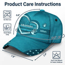 Independence Day,Gift For Father,Gift For Grandpa,Grandpa - Grandkids,Happy,Icon,Proud - Stars & Stripes Grandpa Dad Kids Handprints - Personalized Classic Cap