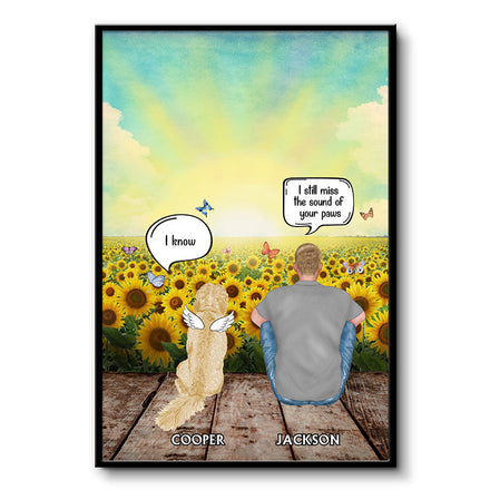I Still Talk About You Dog Dad - Memorial Gift - Personalized Custom Poster