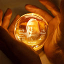 Custom Photo,Memorial,Family,Photo,Sympathetic - Custom Photo Memorial Family Your Wings Were Ready - Personalized Crystal Globe Lamp