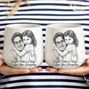 Custom Photo,Gift For Father,Dad - Children,Non-Eng,Photo - Pencil Sketch,Proud - Custom Photo Pencil Sketch Best Dad Ever Dad Family Gift - Personalized Tapered Mug
