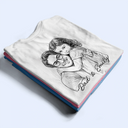 Custom Photo,Gift For Father,New Dad,New baby,Non-Eng,Photo - Pencil Sketch,Adorable - Custom Photo Pencil Sketch Papa Baby New Dad Matching Shirt - Personalized T Shirt