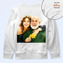 Custom Photo,Gift For Father,Dad - Daughters (Young),Non-Eng,Photo - Watercolor (remove BG),Proud - Custom Photo Realistic Watercolor Art Just A Dad And His Girl - Personalized T Shirt