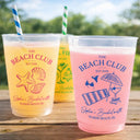 Gift For Bestie, Humorous, Summer, Icon - The Beach Club Bachelorette Party - Personalized Frosted Cups