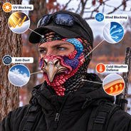 Christmas,Humorous,Hunting,Icon,Top Market - Gag Gift For Men Who Love Hunting, Hunter, Friend - Personalized Funny Realistic Buck, Turkey Head Balaclava Face Mask