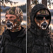 Christmas,Humorous,Hunting,Icon,Top Market - Gag Gift For Men Who Love Hunting, Hunter, Friend - Personalized Funny Realistic Buck, Turkey Head Balaclava Face Mask