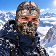 Christmas, Confident, Icon - Winter Cool Gift For Friends, Skier, Biker - Personalized Spooky Vibes Scarry Face Balaclava Face Mask
