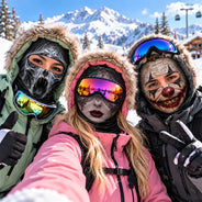 Christmas, Confident, Icon - Winter Cool Gift For Friends, Skier, Biker - Personalized Spooky Vibes Scarry Face Balaclava Face Mask