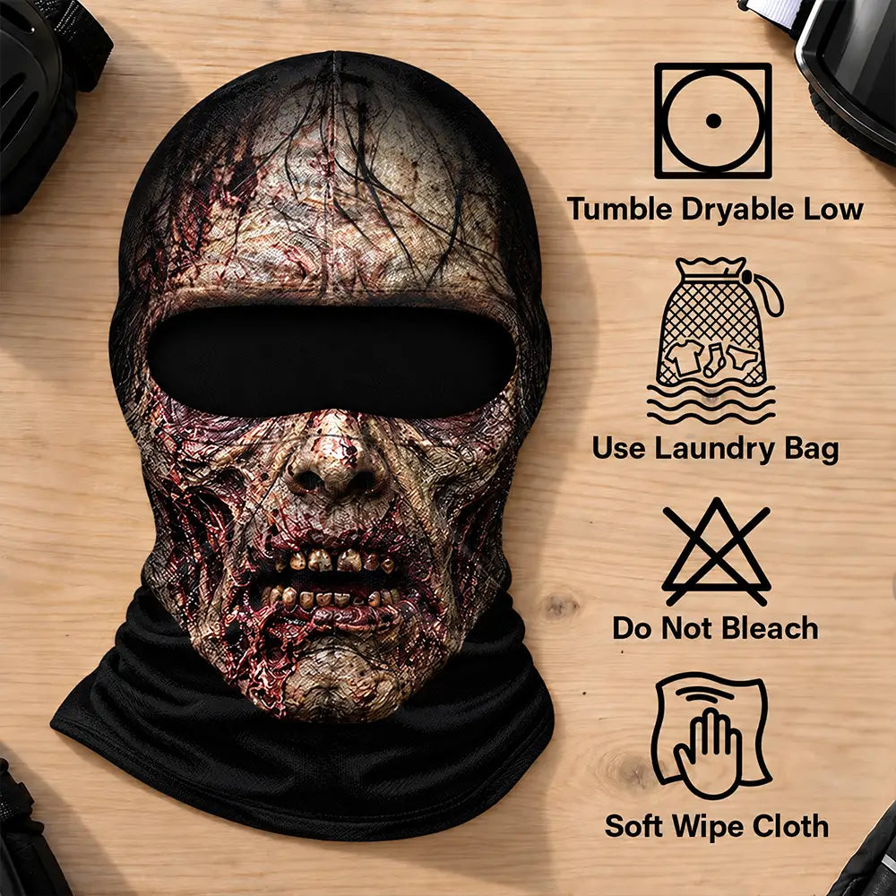 Christmas, Confident, Icon - Winter Cool Gift For Friends, Skier, Biker - Personalized Spooky Vibes Scarry Face Balaclava Face Mask