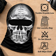 Christmas,Confident,Icon,Motorcycle - Winter Cool Gift For Friends, Biker, Skier - Personalized Realistic Skull Scarry Face Balaclava Face Mask
