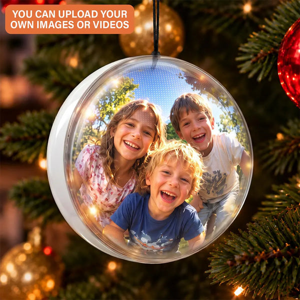 Christmas,Gift For Mother,Gifts For Her,No Custom,Sentimental - Our Family, This Year - Christmas Bauble, Table Decor Video Crystal Ball