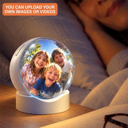 Christmas,Gift For Mother,Gifts For Her,No Custom,Sentimental - Our Family, This Year - Christmas Bauble, Table Decor Video Crystal Ball