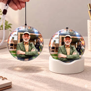 Christmas,Gift For Yourself,Gifts For Her,Gifts For Him,Memorial,No Custom,Sympathetic - Our First Christmas Couple Wedding Anniversary - Bauble, Table Decor Video Clear Ball